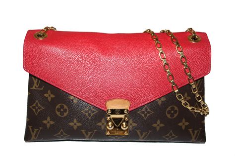 louis vuitton chain strap red monogram|Louis Vuitton purse straps.